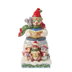 Jim Shore Snowman with Carolling Animals Figurine