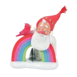 Christmas Snow Gnome With Rainbow