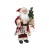 Santa Wearing Reindeer Jacket with Tree and Lamp