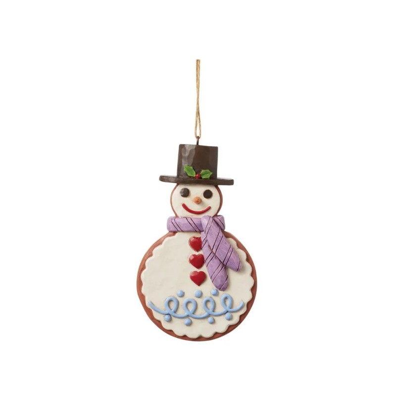Jim Shore Gingerbread Snowman Cookie Hanging Ornament