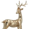 Gisela Graham Gold Embossed Resin Standing Stag Christmas Ornament