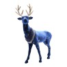 Christmas Celestial Blue and Gold Reindeer Large