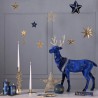 Christmas Celestial Blue and Gold Reindeer Large