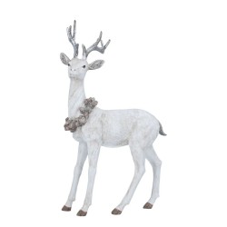 Stag With Cone Wreath Christmas Ornament