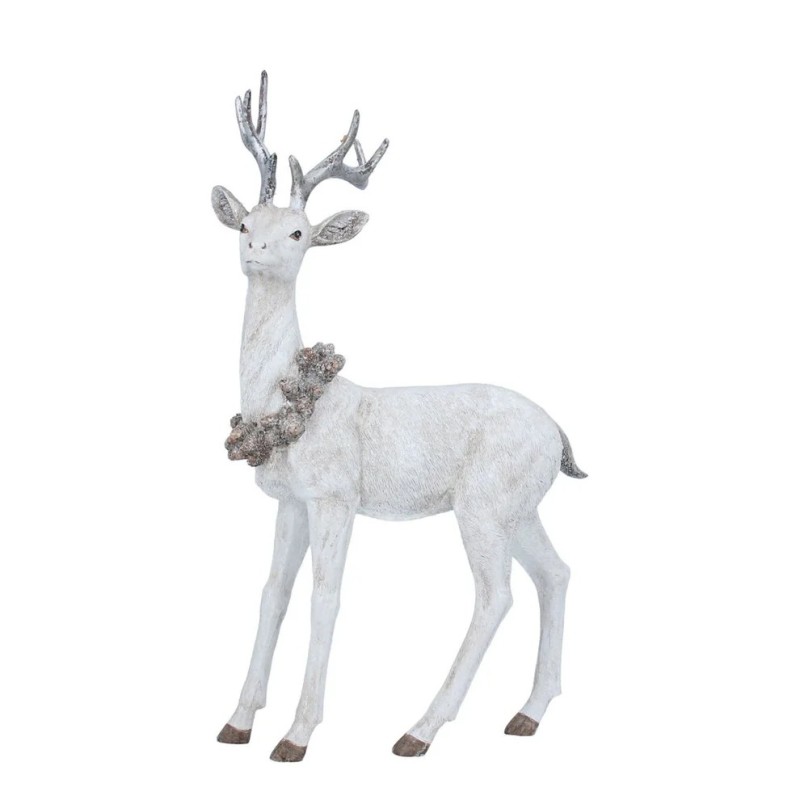 Stag With Cone Wreath Christmas Ornament