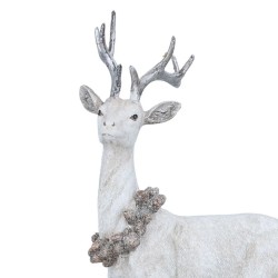 Stag With Cone Wreath Christmas Ornament