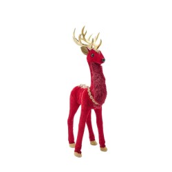 Christmas Red Velvet Standing Deer