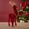 Christmas Red Velvet Standing Deer