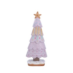 Gisela Graham Lilac Gingerbread Christmas Tree