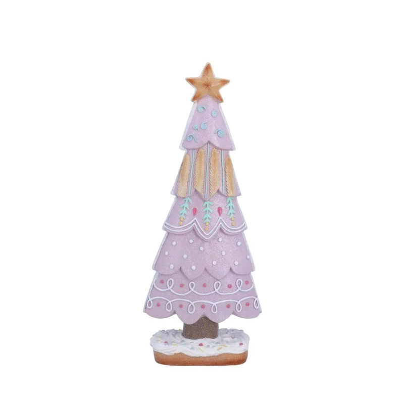 Gisela Graham Lilac Gingerbread Christmas Tree