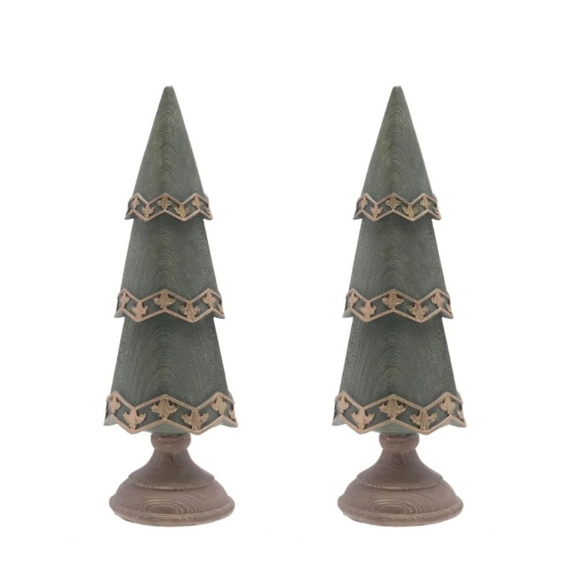 Christmas Tree in Polyresin Pair