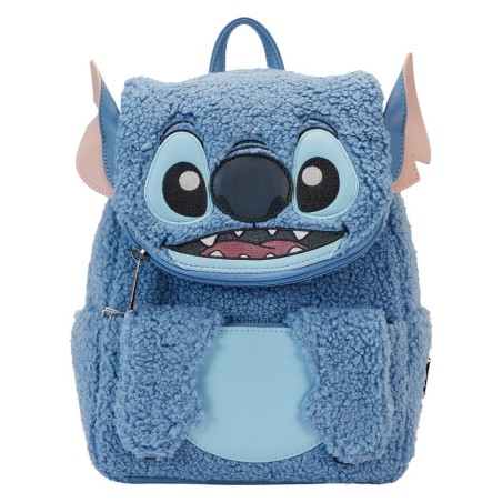 Mini Sac À Dos Stitch En Peluche Sherpa Disney Loungefly