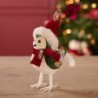 Christmas Red Velvet Bird Figurine
