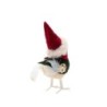 Christmas Red Velvet Bird Figurine