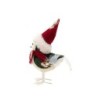 Christmas Red Velvet Bird Figurine