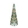 Gisela Graham Gold Christmas Tree with Green Jewel