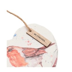 Christmas Meg Hawkins Slate Hanging Heart Robin