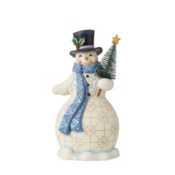 Jim Shore Snowman with Tree Figurine