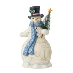 Jim Shore Snowman with Tree Figurine
