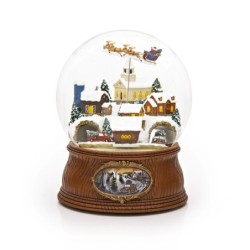 Christmas Village with Driving Cars MEGA Snow Globe 20 cm Musical Centrepiece