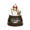 Santa Builds a Snowman Snow Globe 13 cm Musical Keepsake