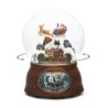 Large Santa Sleigh Train Village Snow Globe 18 cm Moving Musical Centrepiece