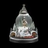 Lighted Musical Church Snow Globe with Rotating Train 11 Inches