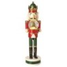 Nutcracker Holding Light-Up Snow Globe 41cm