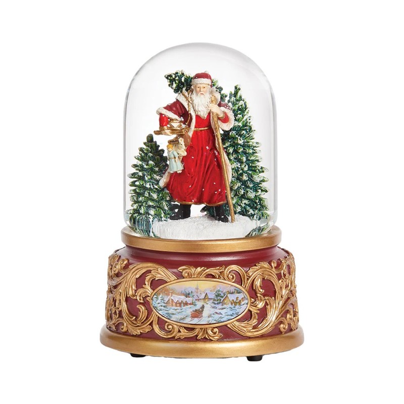 Victorian Santa Claus Musical Snow Globe 16cm
