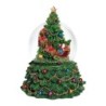 Santa Riding Around Tree Snow Globe 19cm Musical Globe