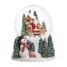 Santa Claus Woodland Animals Musical Snow Globe 14.5cm