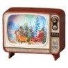 Santa on Sleigh TV Water Spinner 21 cm Retro Christmas Lantern
