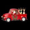 Light-Up Swirl Santa Driving Truck with Reindeer Water Spinner