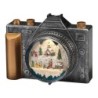 Vintage Camera Water Spinner with Mountainside Scene 20 cm Festive Feature