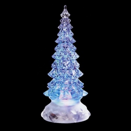 Light-Up Colour-Changing Glitter Tree Water Spinner 21.5 cm Sparkling Centrepiece