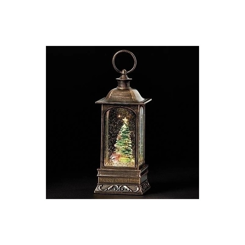 Christmas Tree in Lantern Water Spinner 23.5 cm Lighted Rotating Treasure