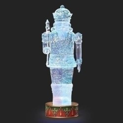 Light-Up Swirling Nutcracker on Drum Water Spinner 31.5cm