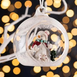 Galway Living Skiing Snowman Christmas Bauble