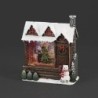 Bear in Christmas Log Cabin Water Spinner