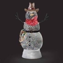 Light-Up Cowboy Snowman Water Spinner 27 cm
