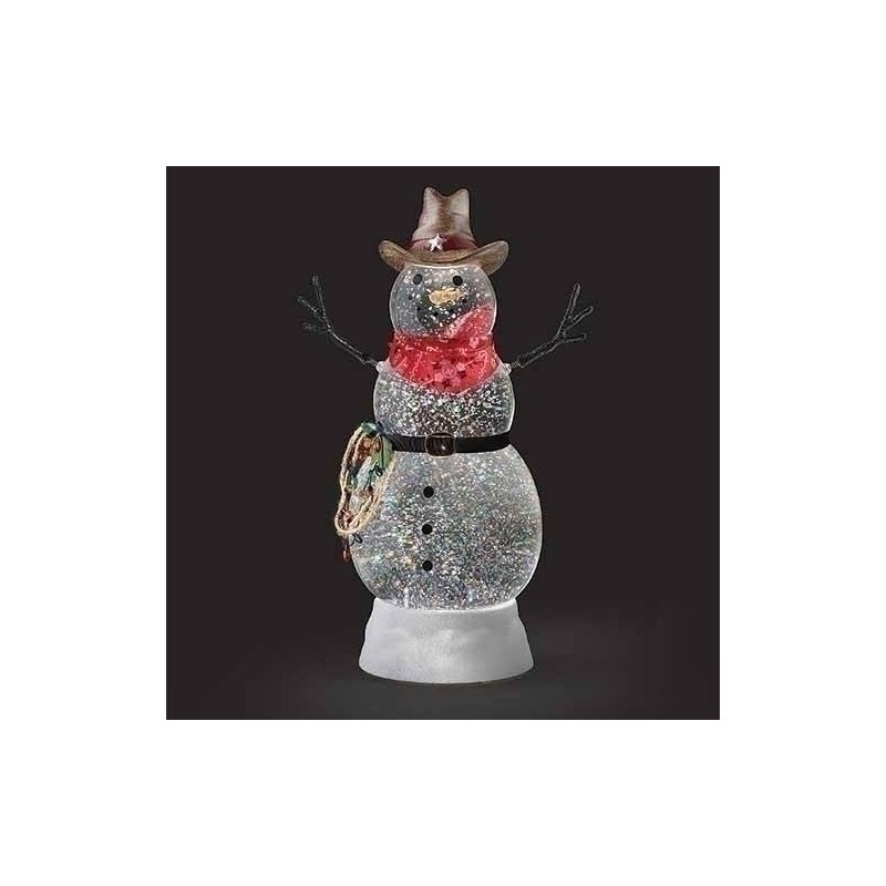 Light-Up Cowboy Snowman Water Spinner 27 cm