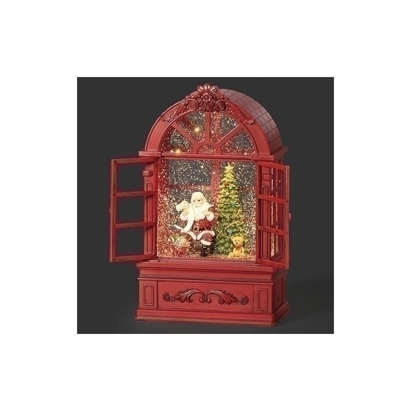 Light-Up Water Spinner Santa in Red Truck 28 cm festive lantern