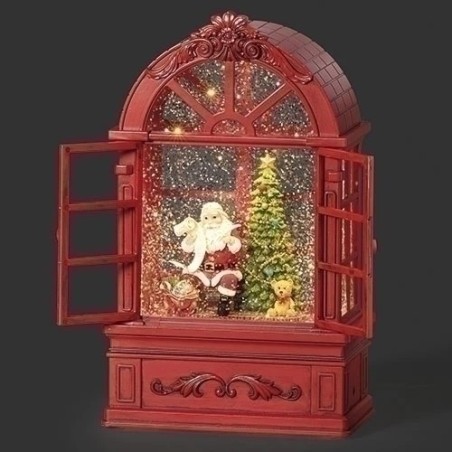 Light-Up Water Spinner Santa in Red Truck 28 cm festive lantern