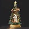 Light-Up Christmas Tree with Village Water Spinner 34 cm Centrepiece