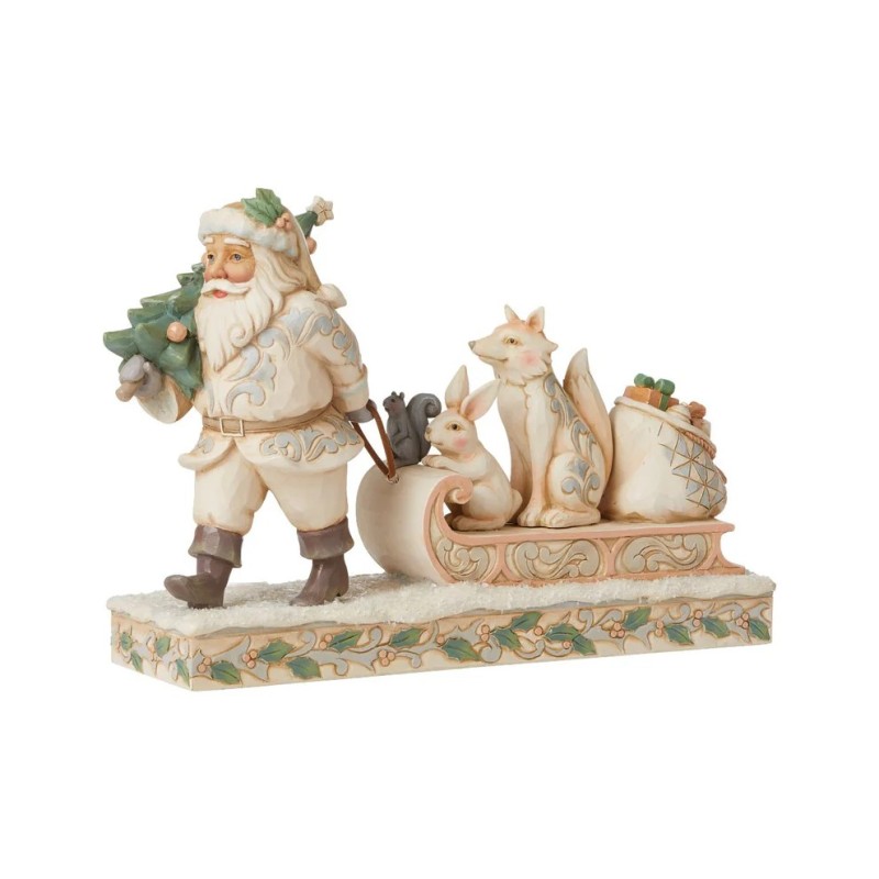 Jim Shore Santa Pulling Sled Figurine
