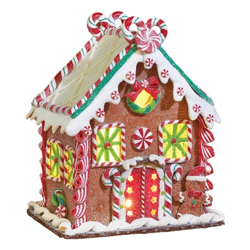 Light-Up Gingerbread House with Gingerbread Man 26 cm of Cosy Christmas Cheer