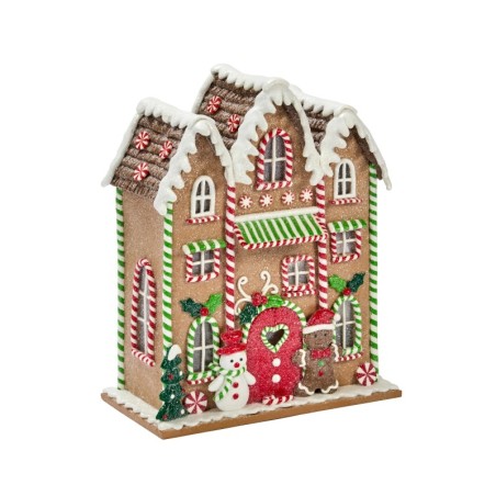 Candy Towers Gingerbread House 27 x 22 cm Light-Up Battery Operated
