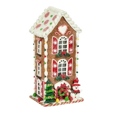 Frosty Gingerbread Candy House 29 x 14 cm Light-Up Battery Operated