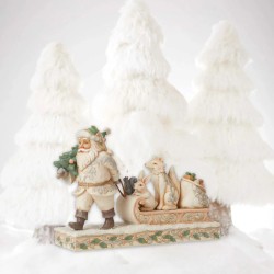 Jim Shore Santa Pulling Sled Figurine