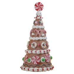 Magnificent Candy Gingerbread Christmas Tree 26 cm of Yuletide Delight